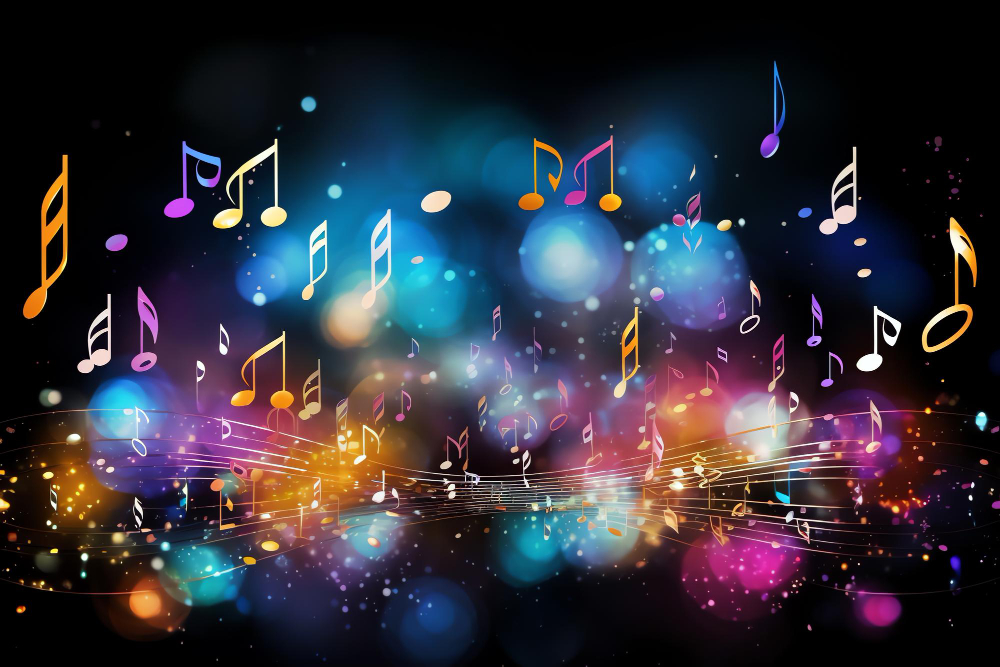 Musique ,note de musique, fête, concert