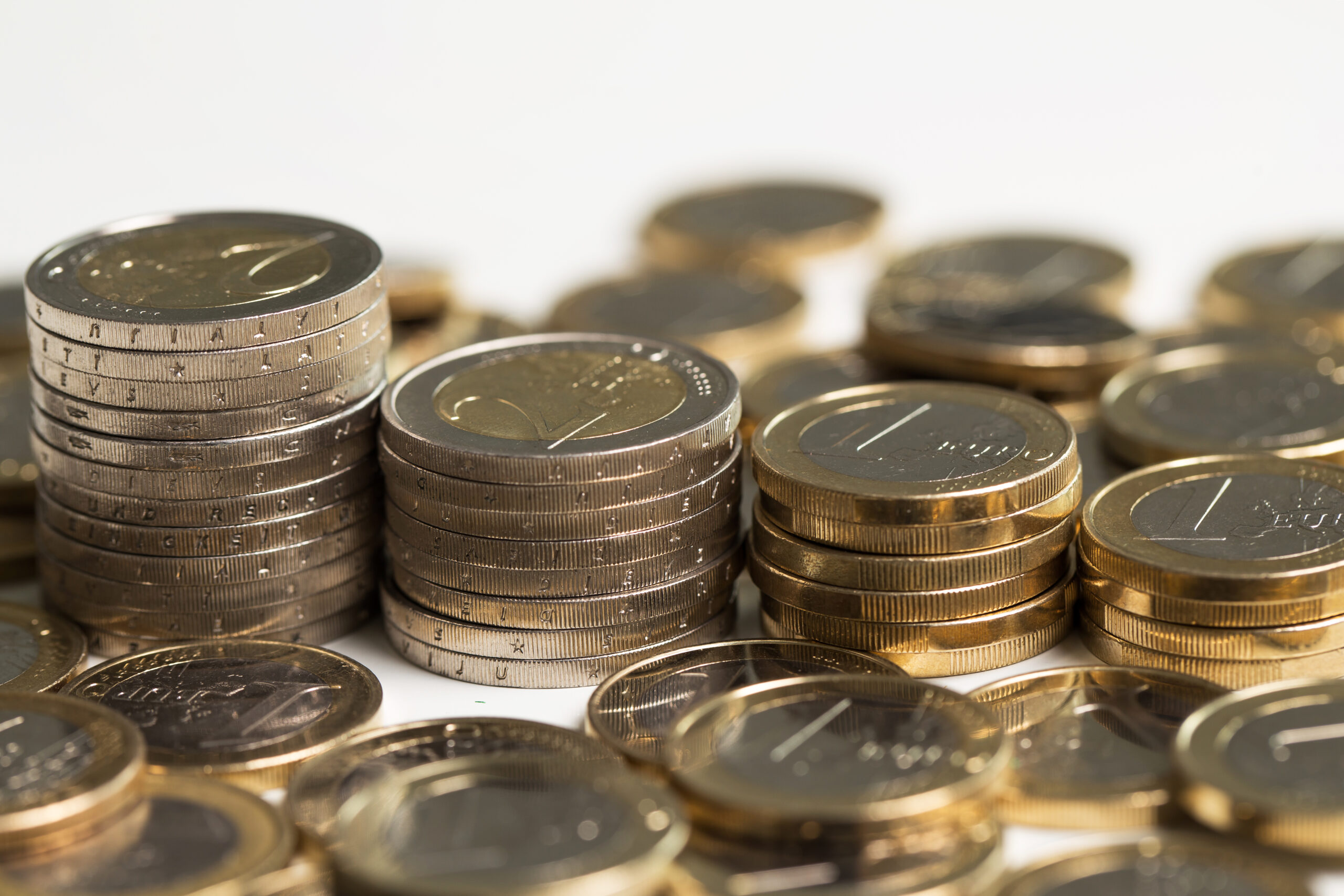Argent, pièces, monnaie, euros
